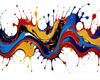 Abstract Art Print of Color Exploration in Color Field Style