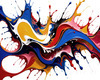 Abstract Art Print of Color Exploration in Color Field Style