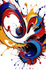 Abstract Art Print of Color Exploration in Color Field Style