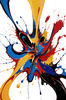 Abstract Art Print of Color Exploration in Color Field Style