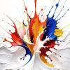 Color Field Abstract Art Print Showcasing Harmony in Hues