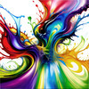 Luminous Color Exploration in Color Field Abstract Art Print