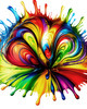 Luminous Color Exploration in Color Field Abstract Art Print