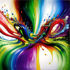 Luminous Color Exploration in Color Field Abstract Art Print