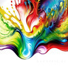 Luminous Color Exploration in Color Field Abstract Art Print