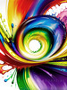 Luminous Color Exploration in Color Field Abstract Art Print