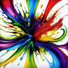 Luminous Color Exploration in Color Field Abstract Art Print