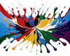 Abstract Color Exploration Print Inspired by Color Field Painting