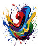 Abstract Color Exploration Print Inspired by Color Field Painting