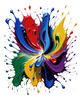 Abstract Color Exploration Print Inspired by Color Field Painting