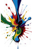 Abstract Color Exploration Print Inspired by Color Field Painting