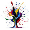 Abstract Color Exploration Print Inspired by Color Field Painting