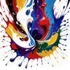 Abstract Color Exploration Print Inspired by Color Field Painting