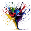 Abstract Color Exploration Print Inspired by Color Field Painting