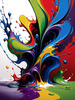 Color Field Harmony Abstract Exploration Art Print