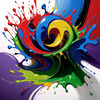 Color Field Harmony Abstract Exploration Art Print