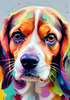 Expressive Beagle Art depicting its colorful sense of smell