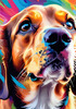 Expressive Beagle Art depicting its colorful sense of smell