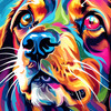 Expressive Beagle Art depicting its colorful sense of smell