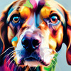 Expressive Beagle Art depicting its colorful sense of smell