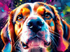 Expressive Beagle Art depicting its colorful sense of smell