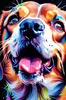 Expressive Beagle Art depicting its colorful sense of smell