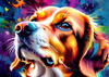 Expressive Beagle Art depicting its colorful sense of smell