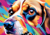 Expressive Beagle Art depicting its colorful sense of smell