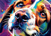 Expressive Beagle Art depicting its colorful sense of smell