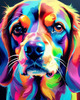 Expressive Beagle Art depicting its colorful sense of smell