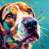 Expressive Beagle Art depicting its colorful sense of smell
