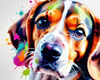 Expressive Beagle Art depicting its colorful sense of smell