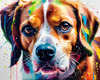 Expressive Beagle Art depicting its colorful sense of smell