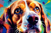 Expressive Beagle Art depicting its colorful sense of smell
