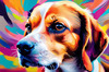 Expressive Beagle Art depicting its colorful sense of smell