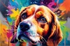 Expressive Beagle Art depicting its colorful sense of smell