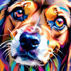 Expressive Beagle Art depicting its colorful sense of smell