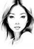 Minimalist Pen Strokes Depicting Woman's Contemplative Expression