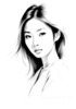 Minimalist Pen Strokes Depicting Woman's Contemplative Expression