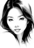 Minimalist Pen Strokes Depicting Woman's Contemplative Expression