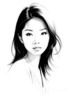 Minimalist Pen Strokes Depicting Woman's Contemplative Expression