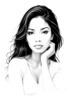 Minimalist Pen Strokes Depicting Woman's Contemplative Expression