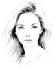 Minimalist Pen Strokes Depicting Woman's Contemplative Expression