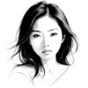 Minimalist Pen Strokes Depicting Woman's Contemplative Expression