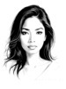 Minimalist Pen Strokes Depicting Woman's Contemplative Expression