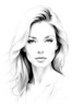 Minimalist Pen Strokes Depicting Woman's Contemplative Expression
