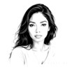 Minimalist Pen Strokes Depicting Woman's Contemplative Expression