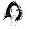 Minimalist Pen Strokes Depicting Woman's Contemplative Expression