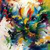 Contemporary Color Field Abstract Art Print - Color Exploration