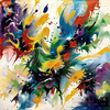 Contemporary Color Field Abstract Art Print - Color Exploration